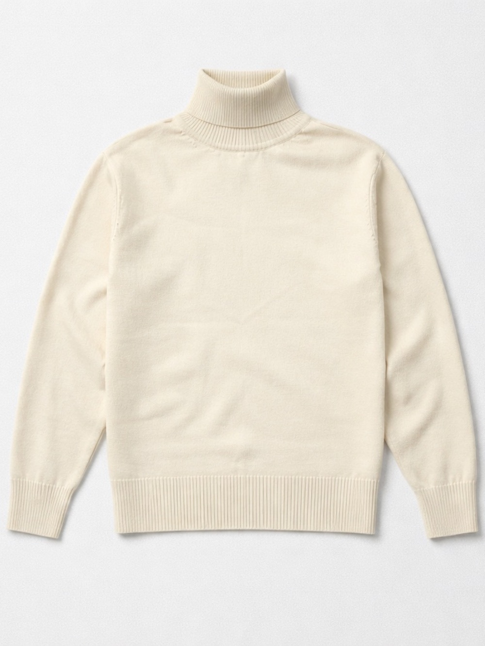 Women’s Cream Turtleneck Sweater Long Sleeve Size M